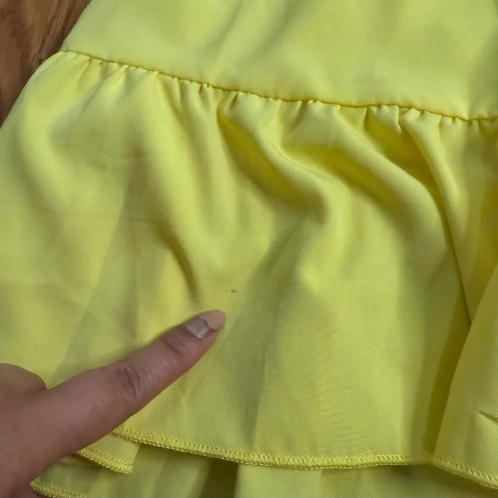 SHEIN Embroidered Floral Yellow Dress